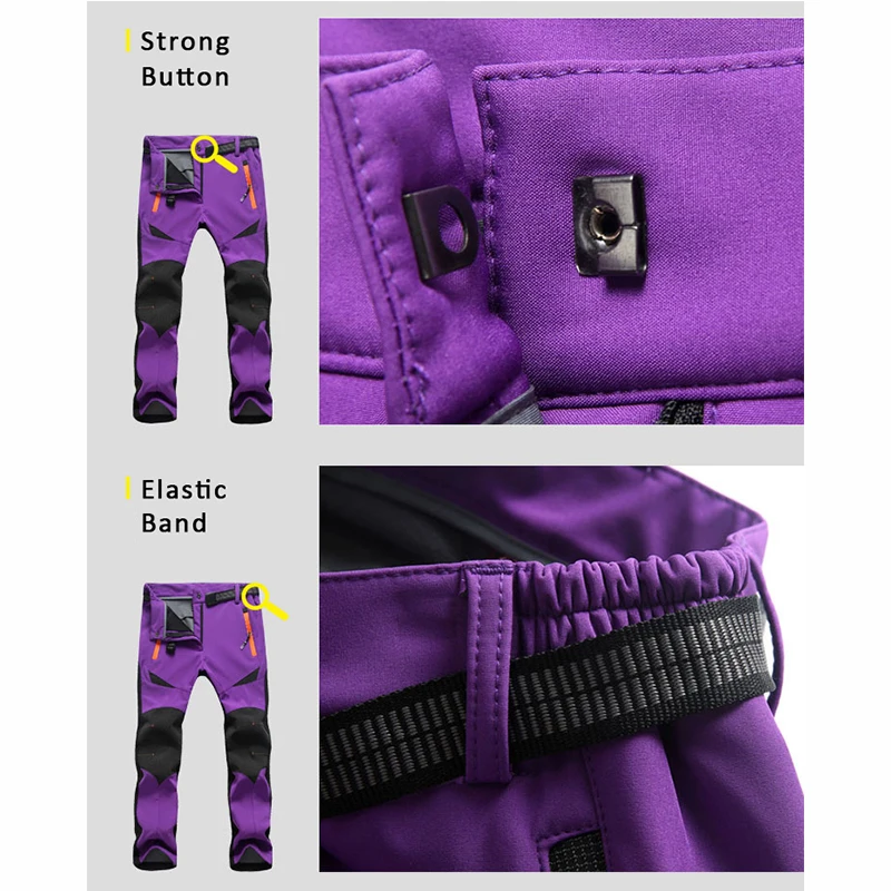 Iemuh marca mujeres senderismo esquí Pesca trekking escalada impermeable Pantalones montañismo camping Windstopper deportes Pantalones