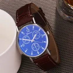 Модный бренд Для мужчин хронограф Для мужчин спортивные часы кожа кварцевые-часы Для мужчин наручные часы Relogio masculino время bd134