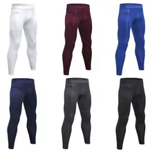 Мужские компрессионные длинные штаны размера плюс со средней талией, однотонные полосы, быстросохнущие спортивные колготки с карманами на молнии для бега