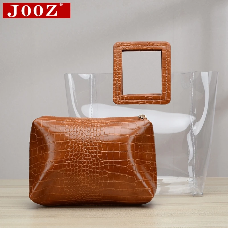 تمساح نمط مركب أكياس للنساء 2019 واضح شفاف PVC السيدات اليد أعلى-حقائب بيد sac حقيبة ساع