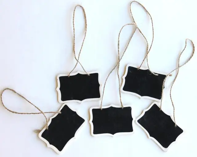 5 double sided mini chalkboard tags chalk labels basket labels