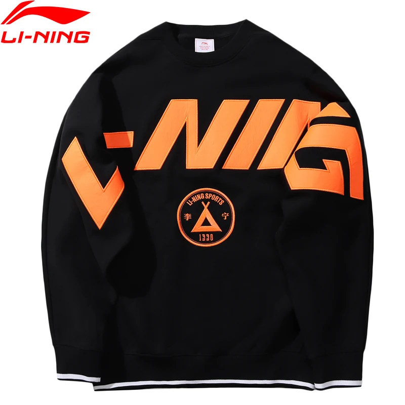 

Li-Ning FW Men The Trend Sports Hoodie Loose Fit 100% Cotton CHINA LiNing Printing Sports Sweater AWDP725 MWW1582