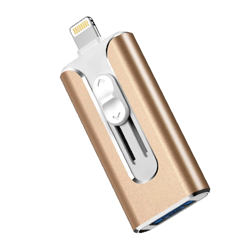 

USB Flash Drive For iPhone X/8/7/7 Plus/6/6s/5 ipad Metal Pen drive HD Memory Stick 8G 16G 32G 64G 128GFlash Driver