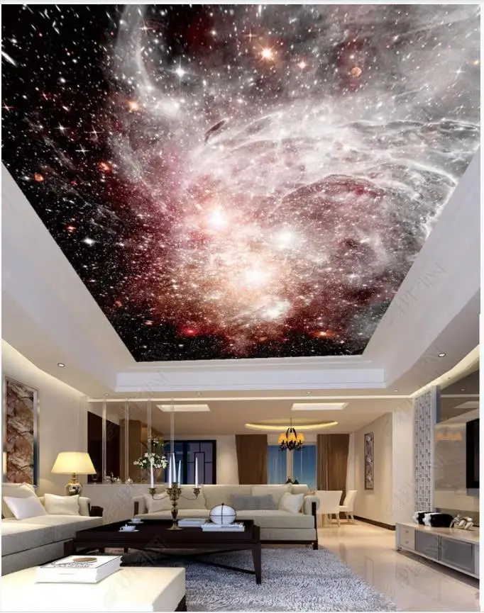 

Custom photo wallpaper 3d ceiling wallpaper Beautiful starry sky zenith mural night star ceiling painting wall papers home decor