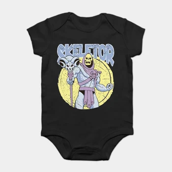 

Baby Onesie Baby Bodysuits kid t shirt Printed Cotton Short-Sleeve Skeletor