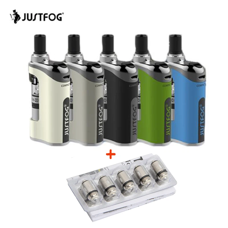 

Original JUSTFOG Compact 14 Kit Built-in 1500mAh with 1.8ml Q14 Clearomizer fit 1.2ohm/ 1.6ohm Coils Electronic Cigarette Kit
