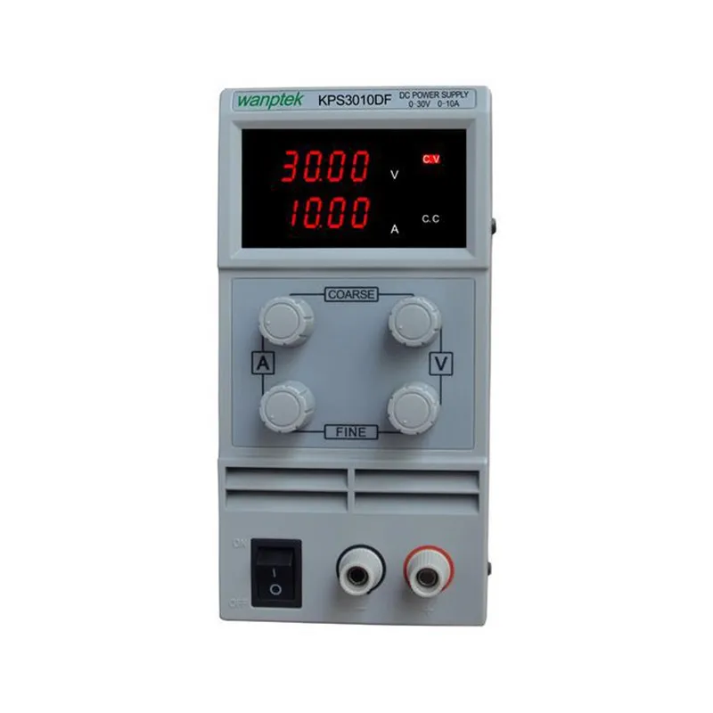 KPS3010DF 0-30V/0-10A 110V-230V 0.1V/0.001A EU LED Digital Adjustable Switch DC Power Supply mA display