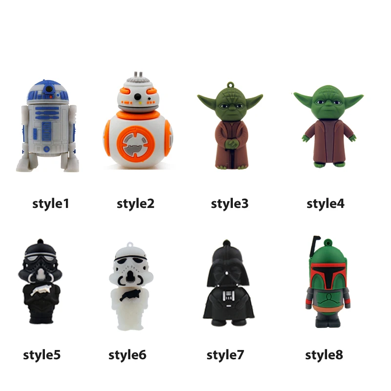 Usb флеш-накопитель 32 ГБ USB флеш-накопители серии Звездные войны милые USB 2,0 флеш-накопители креативный подарок палка для фотографирования