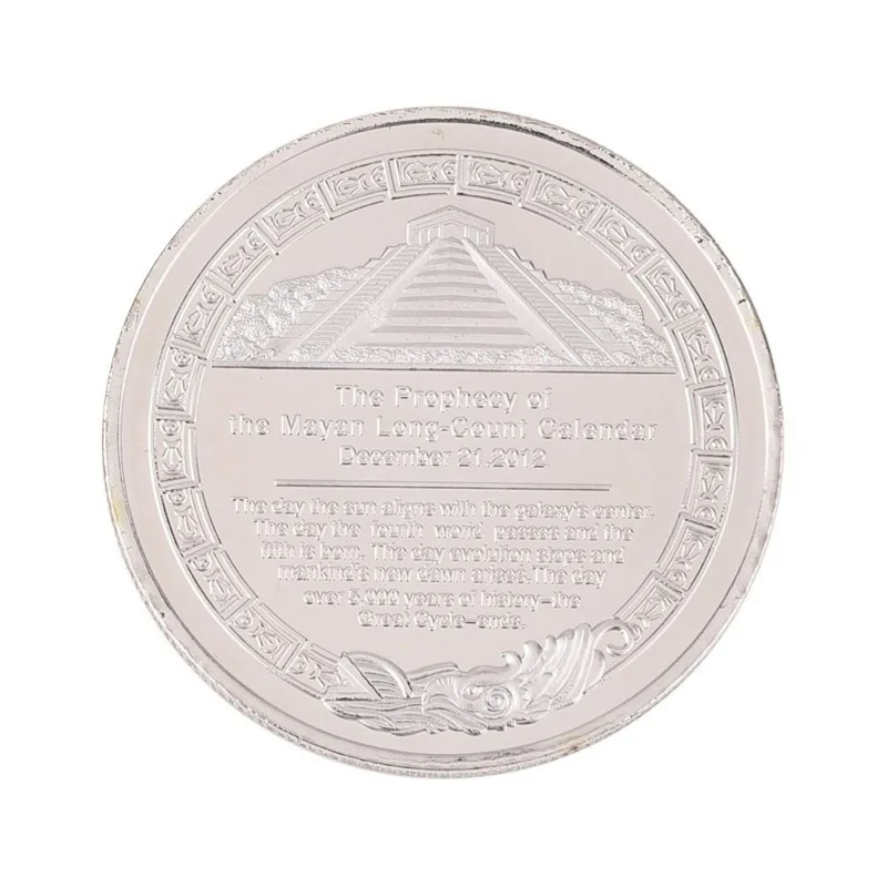 Mayan Commemorative Coin Gold Silver Plated Virtual Digital Coin Custom Ethereum Coin Litecoin Art Collection Gift
