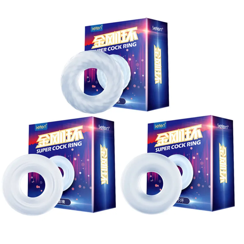 Leten Силиконовое мужское кольцо для Пениса 3 уровня длительная тренировка