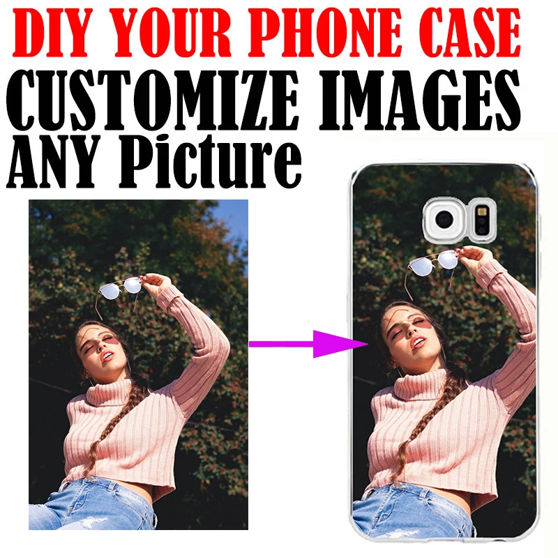 

Unique Personalized Customized DIY Printing soft transparent Cover Case for Samsung S6 S7 S8 S9 S10 Plus edge A8 PLUS 2018 Note9