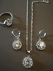 Conjunto de joyería para mujer, de Plata de Ley 925, collar, pendientes y anillo de boda, regalo de aniversario, bisutería de diamantes de imitación de cristal de circonita AAA ► Foto 3/6