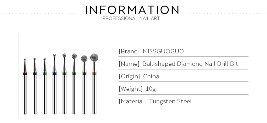 Электрические сверла для ногтей MISSGUOGUO, фрезы для маникюра, сверла для маникюрного станка, аксессуары для ногтей