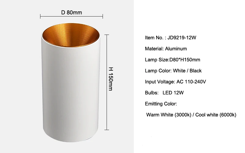 Luzes de Teto Lâmpadas para Casa Modernas Único Alumínio w Ponto Iluminação Teto Lâmpada Decorações Sala Estar Luzes Led 12 14 High Quality led ceiling light