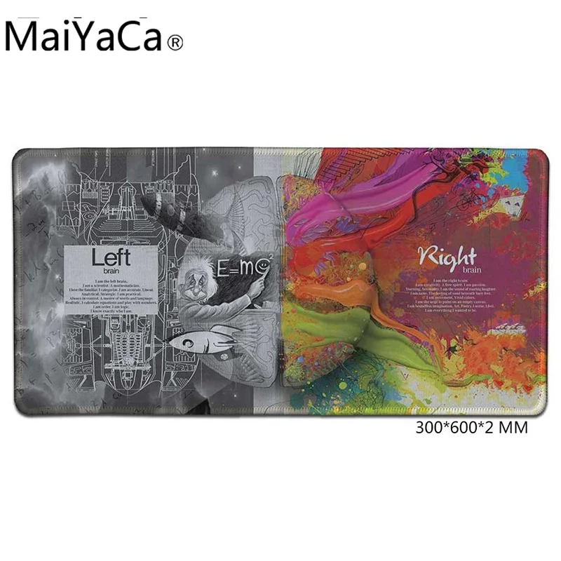 

MaiYaCa 2018 New cerebral brain hemispheres illustration 60x30 cm mousepad large Table Mat For PC Laptop Mouse keyboard mat