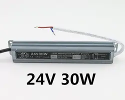Недорогой высокое качество DC 24 V 30 W Водонепроницаемый Светодиодный драйвер IP67 адаптер трансформатор для светодиодного освещения 1.25A