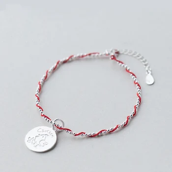 

La Monada 925 Sterling Silver Fashion Chicken Classic Red Rope Bracelets Red Thread Line Jewelry Surround Bracelets For Women