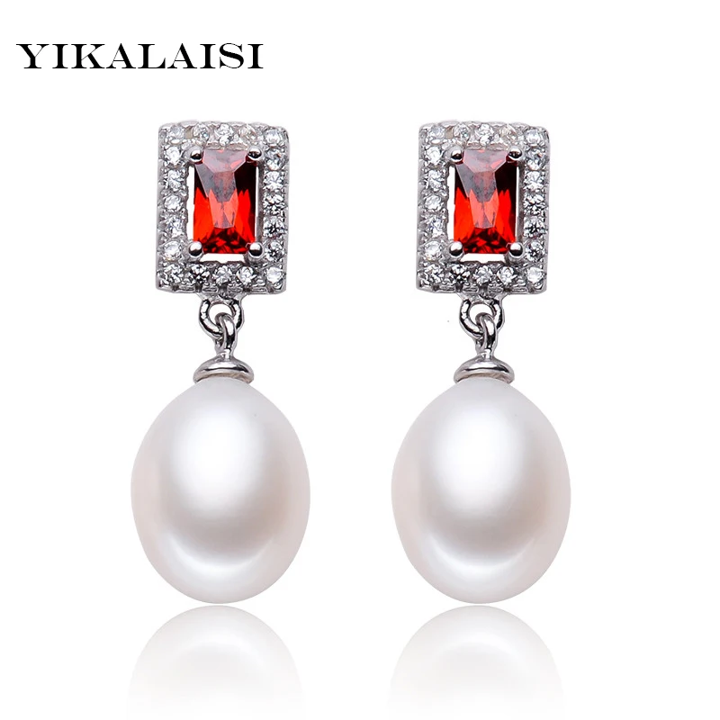 Серьги YIKALAISI 2017 с жемчугом для женщин ювелирные изделия из стерлингового серебра