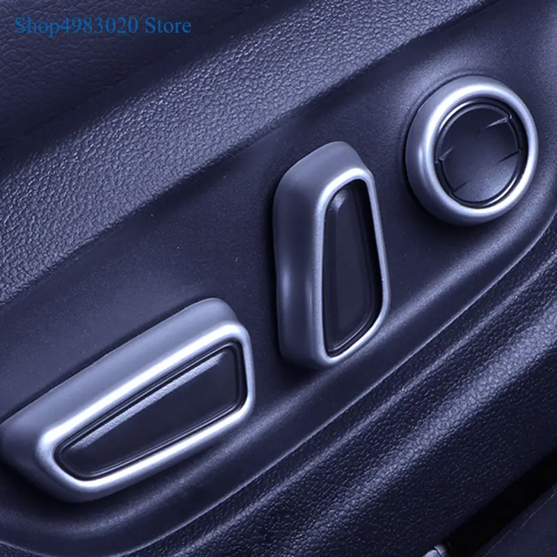 

6PCS Car Seat Adjuster Button Switch Cover Trim Chrome Shell Decoration for Toyota Camry XV70 2018 2019 Interior Accessories