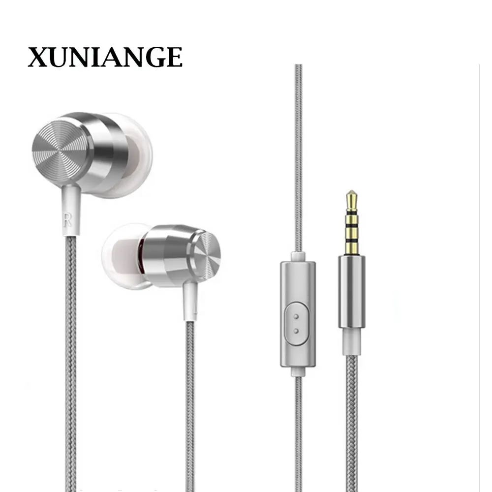 

XUNIANGE Headphones Sports Running Portable Earbuds Stereo Earphones with Microphone Wired In-Ear Headphones