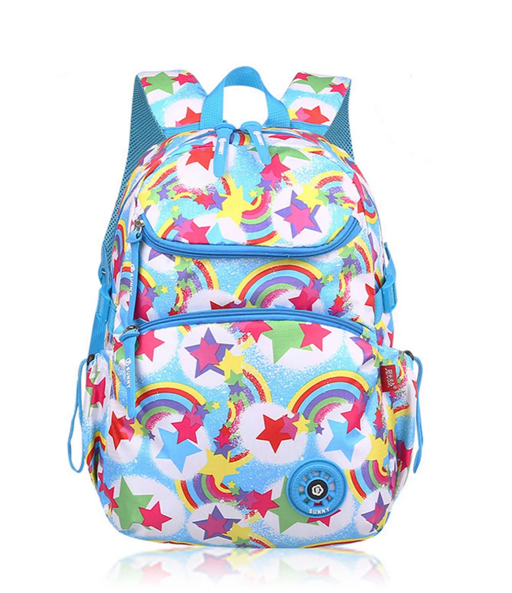 Cute Colored School Bags for Girls Boys Children Printing Backpacks