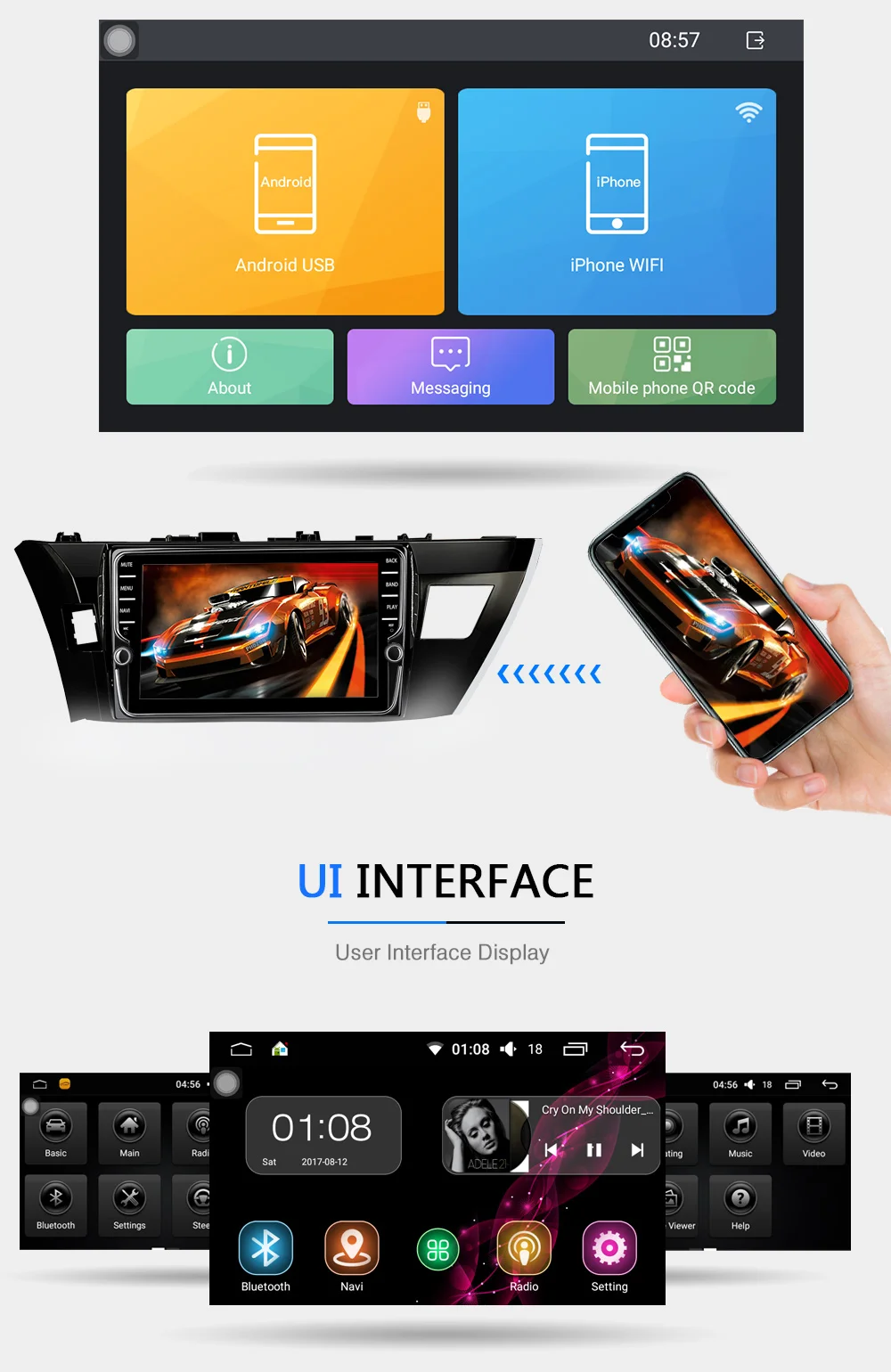 Top Funrover Car Radio Multimedia 9" 2 din Android 8.0 dvd player gps for Toyota Corolla 2014 2015 headunit navigation stereo wifi 12 Top Funrover Car Radio Multimedia 9" 2 din Android 8.0 dvd player gps for Toyota Corolla 2014 2015 headunit navigation stereo wifi 12