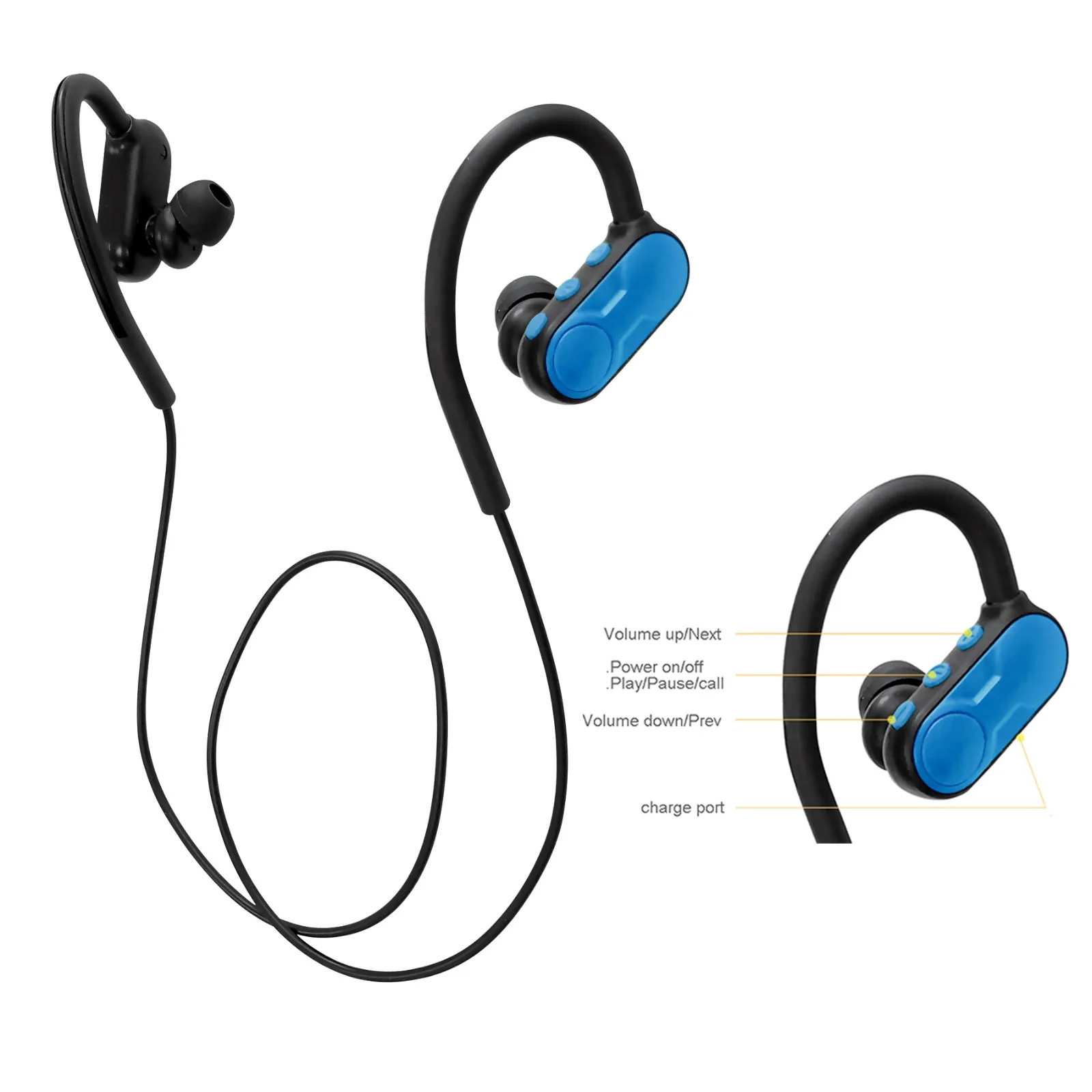 

Portable Bluetooth 4.2 Wireless Headphone Stereo Sports Headsets In-Ear Earbuds Support For Bluetooth Devices
