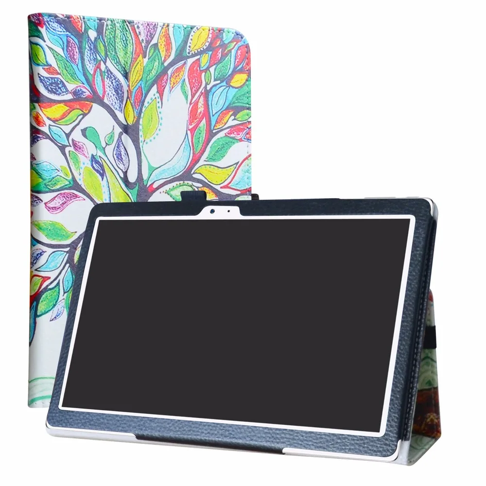 

For 10.1" Teclast T10 Tablet Case Power Folding Stand PU Leather Cover with Magnetic Closure