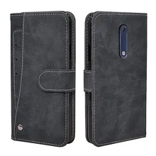 Роскошный чехол-бумажник для Nokia 1, 2, 3, 5, 6, 7, 8, Plus, винтажный кожаный чехол-книжка из ТПУ и силикона, чехол с отделениями для визиток