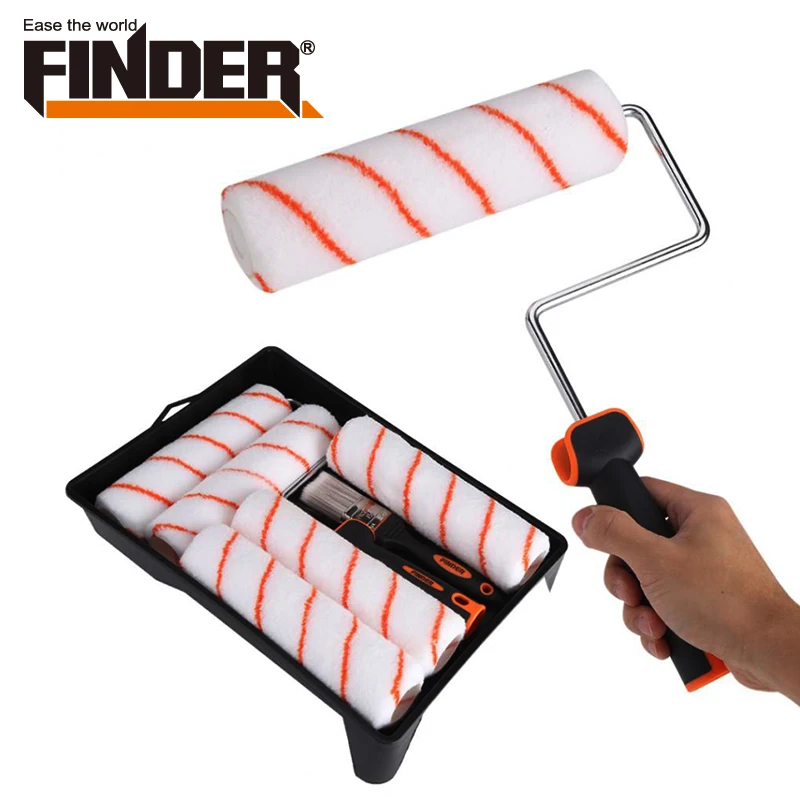 

FINDER 7PCS Wall Paint Roller Brush Set Wall Painting Tools Packed in Box Wall Paint Brush Set Home Decor Tools