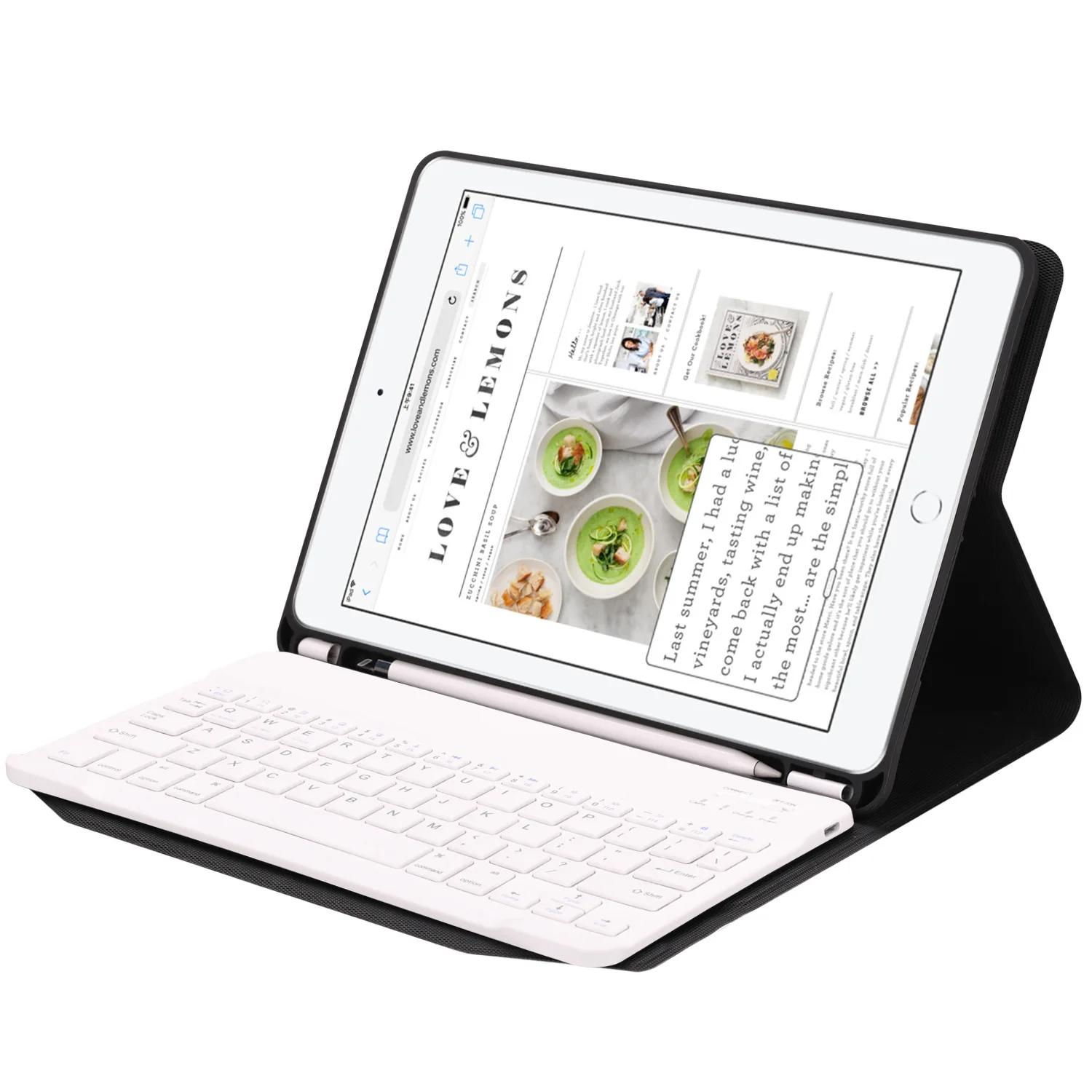 

7/Colors Backlit Bluetooth Keyboard Smart Folio Case iPad Pro 97 Inch Manufacturer Direct iPad Air1/2 Pen Slot bluetooth Keyboar