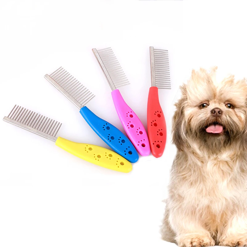 

6 Colors Pets Hair Grooming Comb Flea Shedding Brush Puppy Dog Cat Hair Removal Shedding Flea Clean Tools Pet Supplies New
