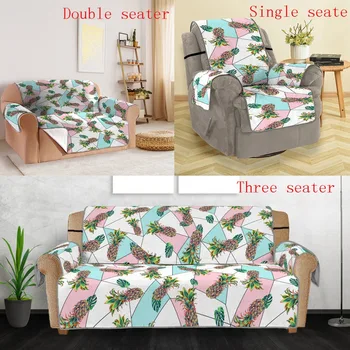 

Hawaiian tropical style Pineapple Anti-Slip Quilted Sofa Couch Cover Chair Pet Dog Kids Mat Furniture Protector funda sofa