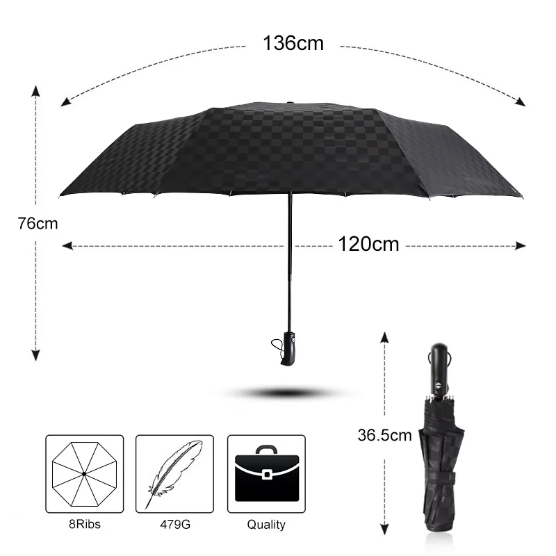 Автоматический 3 складной семья большой зонт дождь для женщин алюминий сплав ветрозащитный сетки бизнес зонтик для мужчин путешествия зонты