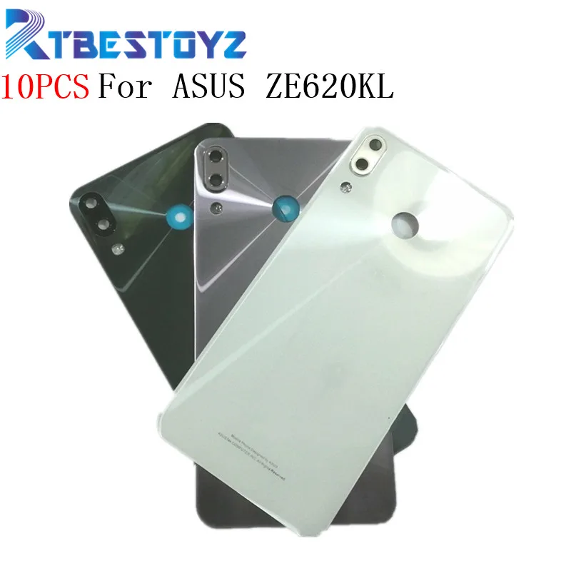 

10PCS/Lot 6.2 inch Back Cover Battery Cover Housing Panel Repair Glass With Camera Glass For ASUS Zenfone 5 2018 ZE620KL
