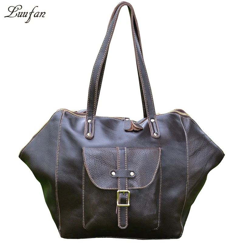Unisex Genuine Leather Shoulder Bag