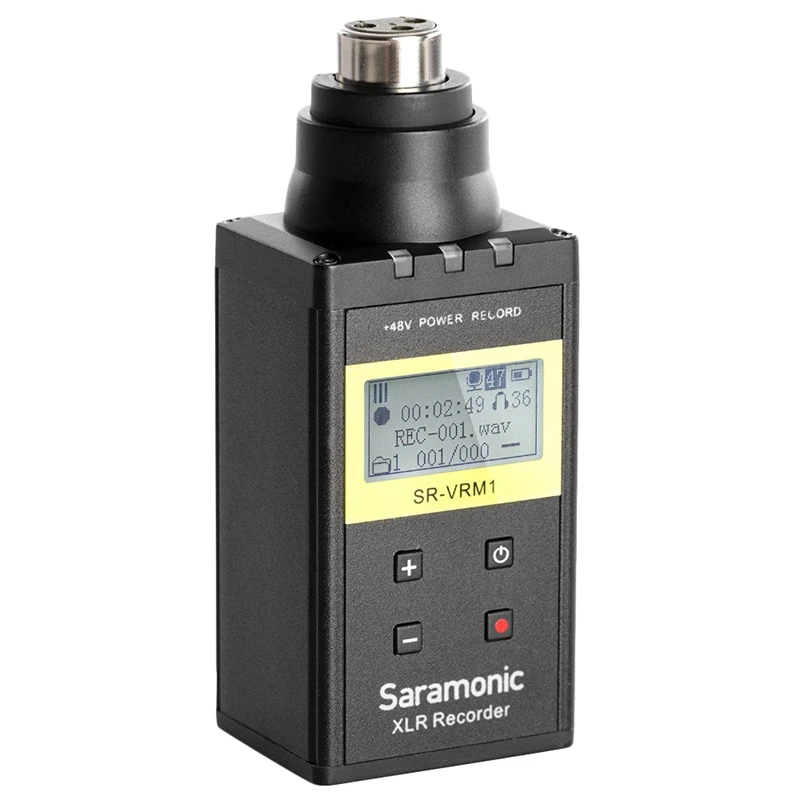 

Saramonic Sr-Vrm1 Digital Plug-On Linear Pcm Recorder with Phantom Power Lcd Display for Xlr Microphones