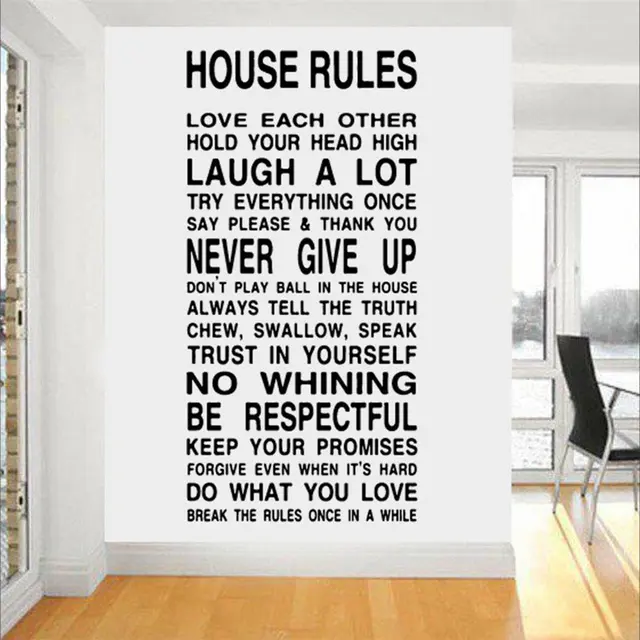 Cheap House Family Home Rules Quote Wall Stickers Art Dining Room Removable Decals DIY Decor Rooms Removable Mural B706 Cheap House Family Home Rules Quote Wall Stickers Art Dining Room Removable Decals DIY Decor Rooms Removable Mural B706