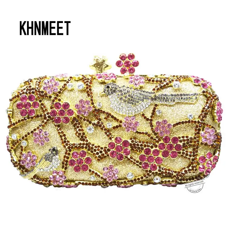 LaiSC wintersweet clutch bags chinese style plum blossom tree Birds
