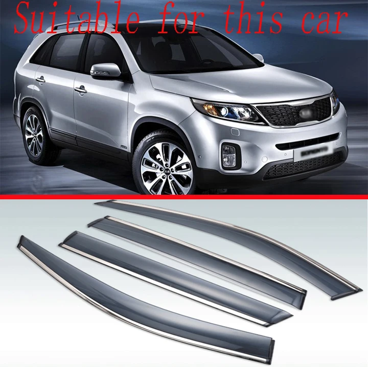 Для Kia Sorento 2010 2011 2012 2013 пластик внешний козырек вентиляционные Шторы окно Защита от солнца Дождь Отражатель 4 шт