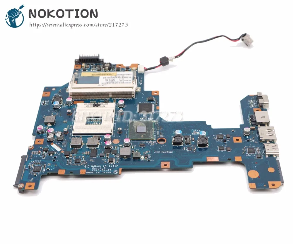 NOKOTION для Toshiba Satellite L670 материнская плата для ноутбука HM55 UMA K000103760 NALAA LA-6041P основная плата процессор