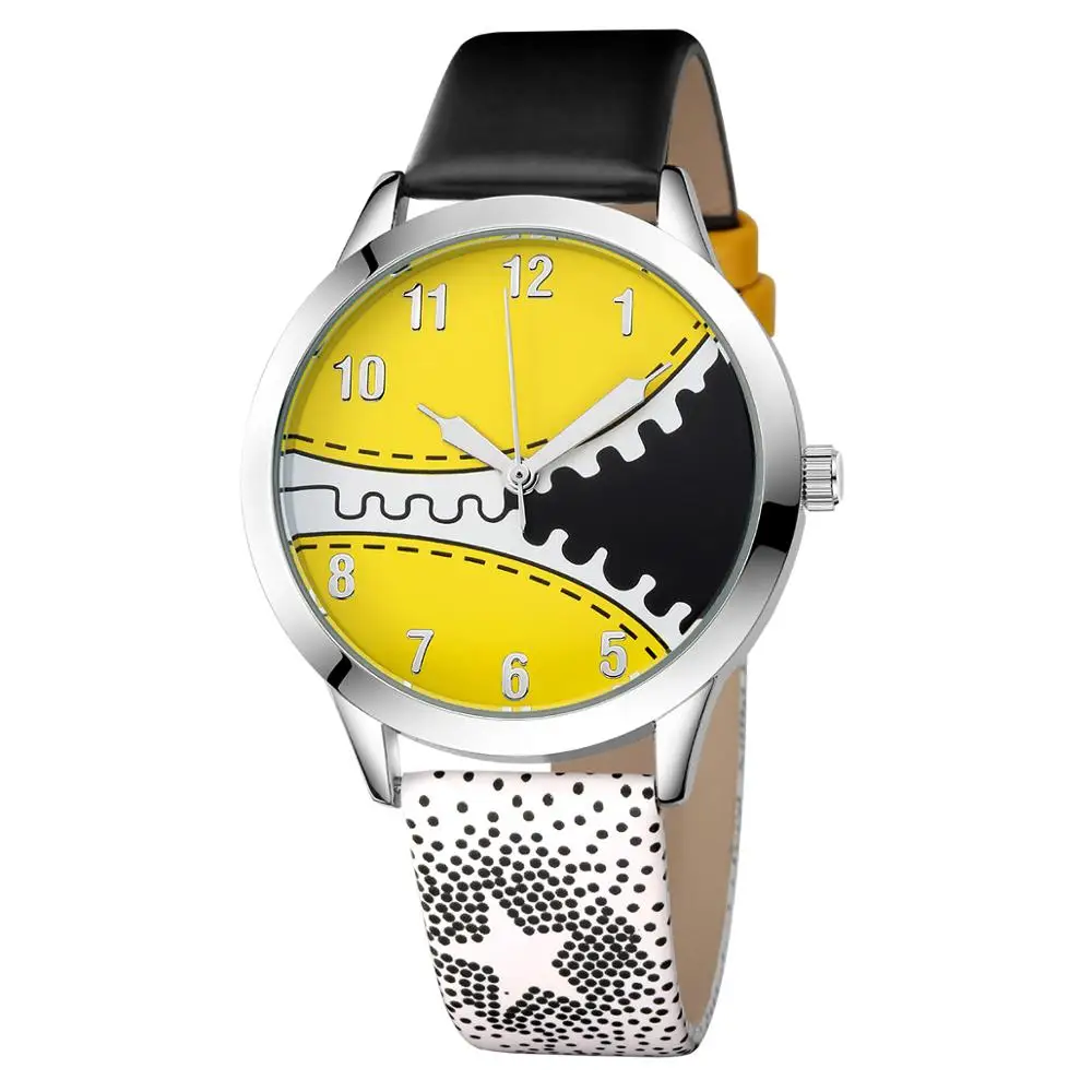 

2019 Women Rhinestone Watches Lady Rotation Dress Watch brand Real Leather Band Big Dial Bracelet Wristwatch Crystal Watch