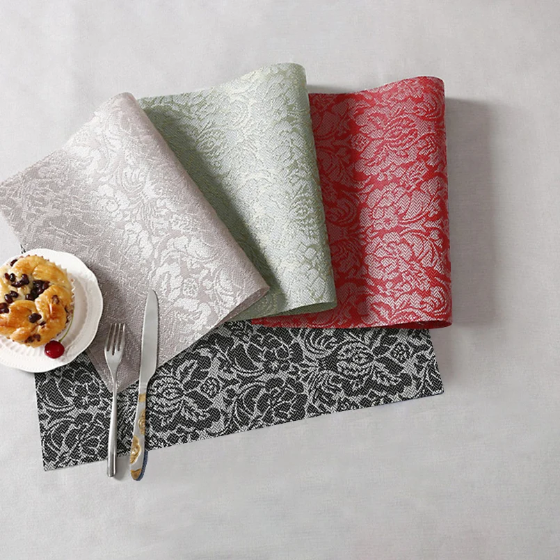 

Tableware Pad Placemat Waterproof Table Mat Heat Insulation Non-Slip Simple Placemats Disc Khaki Black Bowl Coaster Kitchen