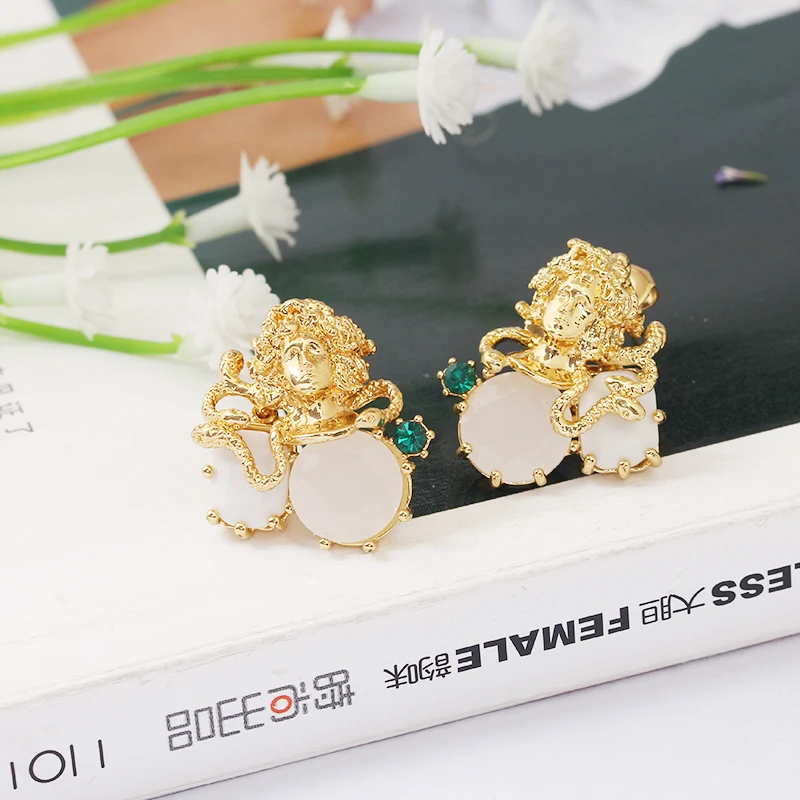 

New Arrivals Plated Gold Beautiful Du Sha Earring 925 Silver Needle Prevent Allergy Women Luxury Fashion Jewelry
