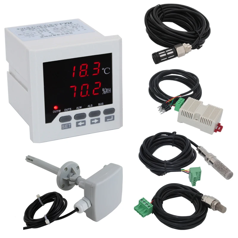 

0.0~99.9%RH, -40~120 Celsius Intelligent digital temperature and humidity controller with sensor thermostat and Hygrometer