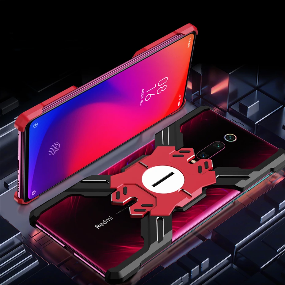 Billig Metall Fall Für Xiao mi mi 9T Rot mi K20 Pro Luftfahrt Alu mi num Rahmen Stoßstange Mechanische Arm telefon Abdeckung Für Xiao mi Red mi K20 Fall