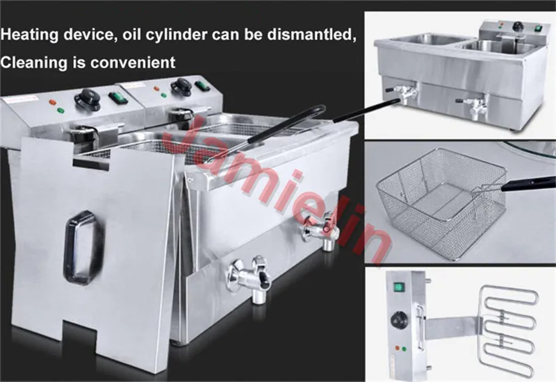 Jamielin фритюрницы коммерческих Электрический взрыв масляная лампа фритюрница большой ёмкость картофель фри курица ряд оборудования
