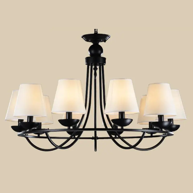 

high-end restaurant Multiple Chandelier North American type rural iron lamp simple retro bedroom room lamp ZX17