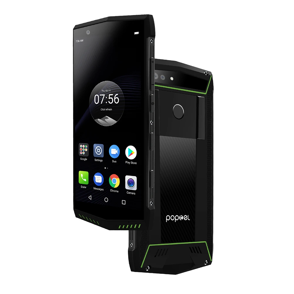 Poptel P60 4G LTE 5 7 дюймов мобильный телефон Android 8 1 прочный смартфон 6 ГБ 128 5000 мАч NFC лицо