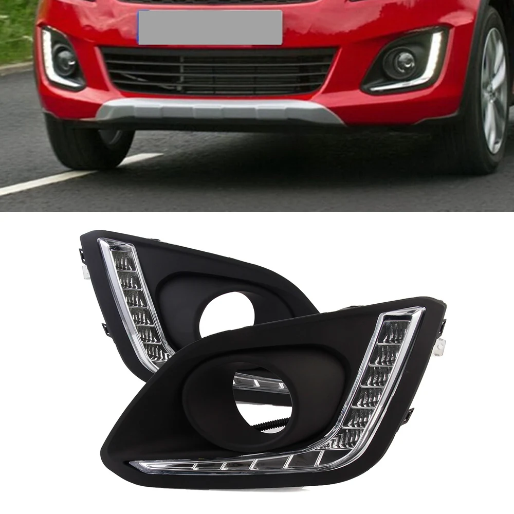 

For Suzuki Swift 2014-2016 2pcs/set Auto Car LED DRL Driving Daytime Running Lights White